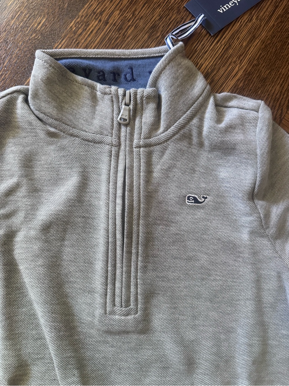 Vineyard Vines Kids Saltwater Quarter-Zip Sweater Jacket - Grey